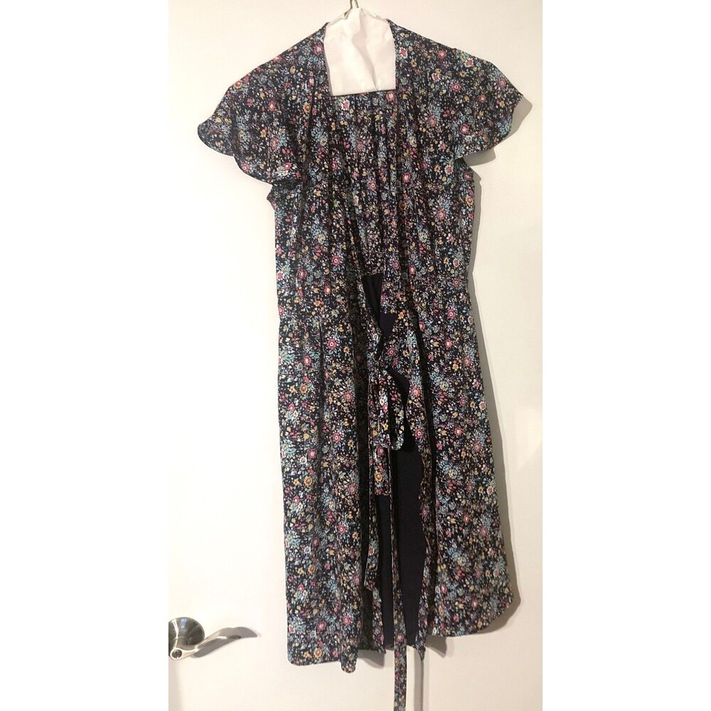 Maison Jules Women's Peplum Blouse (Size Medium) Floral Print